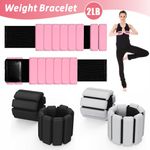 2pcs Adjustable Wrist Ankle Weights for Aerobics Pilates Weight-Bearing Bracelet