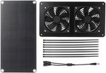 30W 12V Panel Exhaust Fan for Outdoor Chicken Coop Greenhouse