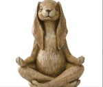 Latex Only Mould To Make Zen Yoga Rabbit Ornament for Plaster or Concrete Mold