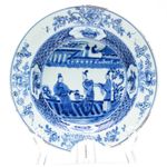 Chinese Porcelain Deep Plate Blue White Romance Western Chamber Kangxi Qing 18C