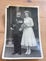 1950s Photo Army Officer w/ Medals Wedding Portrait 13x9cm
