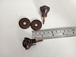 Pair of Bakelite Door Knob Handle Brown Cupboard Wardrobe Drawer (5032)