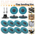 12PCS 2 inch Zirconia Roll Lock Flap Sanding Disc 40 60 80 120 Grit Die Grinder