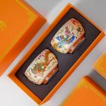 Pair Chinese Enamel Craft Dragon Phoenix Chengxiang Dragon Phoenix Ceramic Cups