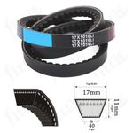 Toothed Roller Drive Belt 17X V Belt (Section Branded 17mmX11mm) 600Li - 3353Li