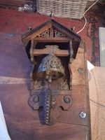 Vintage Solid Brass Wall Mounted Ornate Bell, Black Forest Style 
