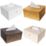 Lockable Wooden Wedding Card Box | 2 Sizes & 4 Colours | Lock & Key