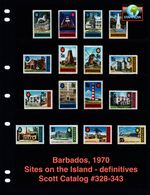 $17.85 Scott Value  - 1970 BARBADOS Island Sites definitives CV MNH NH UMM