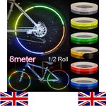 1PC 8M Reflective Tape Fluorescent Bike Bicycle Car Safety Reflective Sticker