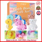 Perjoy Bath Bombs, Natural Bath Bomb Gift Set 6 Bath Bombs Women Kids Mothers Da