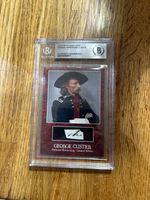 George Custer Word from Autograph Signed Beckett BAS Little Big Horn Civil War