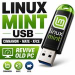 Linux Mint 22.3 USB Drive Cinnamon MATE XFCE Flash Drive Bootable Installer Easy