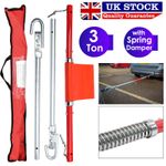Heavy Duty Car Van 3 Ton Steel Recovery Tow Bar Towing Pole Spring Damper 3000KG