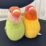 Jellycat Lovebird Pair Plush Soft Toy Birds Green & Yellow Small 15-35cm