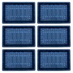 Bramley & Sage Full-Size Heavyweight Seed Trays with Drainage Holes (Set of 6)