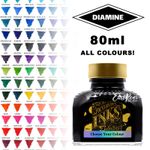 Diamine Bottled Ink 80ml for Fountain Pens - Full Range - Glass Bottle