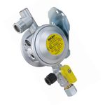 Truma Gok 8mm Gas Regulator, 30m/bar Bulkhead Mounted with Pressure Test Point