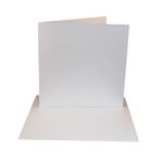 100 Pack - 6x6 White Card Blanks & Envelopes - 300gsm - Inkjet & Laser Printable