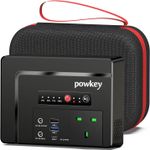 Powkey Power Bank 97.68Wh 100W/230V AC,PD 65W Solar Generator Camping