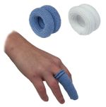 Finger Cot Bob Buddies - White & Blue - First Aid Dressing Catering Tubular P&P
