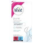 Veet Pure Cold Wax Strips Legs & Body Sensitive Skin Hypoallergenic 20 Strips