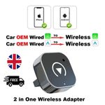 Wireless Carplay Android Auto Adapter USB Car Dongle Connect Box 2 in 1 Mini Box