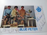 BLUE PETER VALERIE SINGLETON PETER PURVES + JOHN NOAKES SIGNED PRE-PRINT PHOTO
