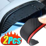 New 2x Mirror Protector Rain Visors Carbon Fiber Black Car Rear View Side Guards