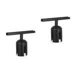 Black Stainless Steel Floor Standing Sign Holder for Retail and Exhibitions