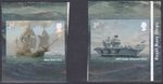 PM69 2019 Sg4272-4273  Royal Navy Ships 1st class stamps out of booklet U/M