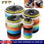 8X Car Polishing Pads 3/5/7 Inch Buffing Waxing Disc Tool with Drill Adapter....