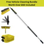 DocaPole Vehicle & Caravan Telescopic Cleaning Pole Kit with Brush Squeeqe & Mit