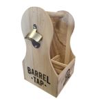 Specially Wooden Barrel Tap selected for beer with Bottle Opener, 4 places