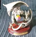 Tudor Mint Imperiosus Dragon Figurine Ornament on Wooden Base by El Shand