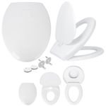 Soft Close Child Toilet Seat Oval Shape Plastic White Bathroom Toilet Loo Seat