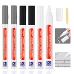 6Pcs Anti Mould Grout Pen For Revives Restores Bathroom Tile In White Grey Black