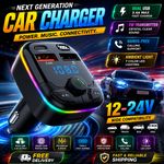 Car wireless Bluetooth FM Transmitter MP3 Player USB Car Charger Adapter UK