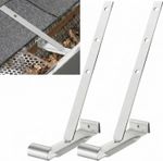 25 Sets 5" Aluminum Roof Gutter Hanger with Straps, Silver