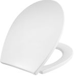Soft Close Toilet Seat – White Plastic Loo Seat with Quick Release and Top Fix