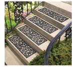 4 Anti Slip Rubber Stair Step Treads Mat Scrolled BUTTERFLY Outdoor Iron Effect