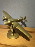 Vintage Solid Brass “Trench Art” Military WW2 Model Plane & Stand