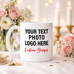 Custom Personalised Mug Photo Cup Design Birthday Mothers Day Gift Company Text