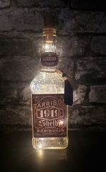 Peaky Blinders Inspired Garrisons Whiskey Bottle light