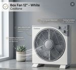 Cooltone 12-inch Box Fan - High Performance Air Circulation ,home & office
