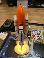 [craft] 1:200 NASA Space Shuttle Night Light Model Rocket Painted Finished