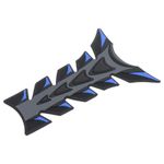 Tank pad black/blue/grey