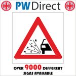 SIGN Loose Gravel Re Surfacing Road Works Potholes Chips Stones Tarmac TR074A