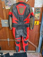 Vintage Belstaff 1-Piece Leather Motorcycle Suit Red Black UK 42 EUR 52 Leathers