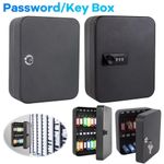 Key Storage Lock Box 20 Key Hooks Combination Key Cabinet Security Lock Box