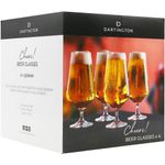 Dartington CHEERS! Beer Glasses Set of 4 Crystal Lager Craft 550ml Gift